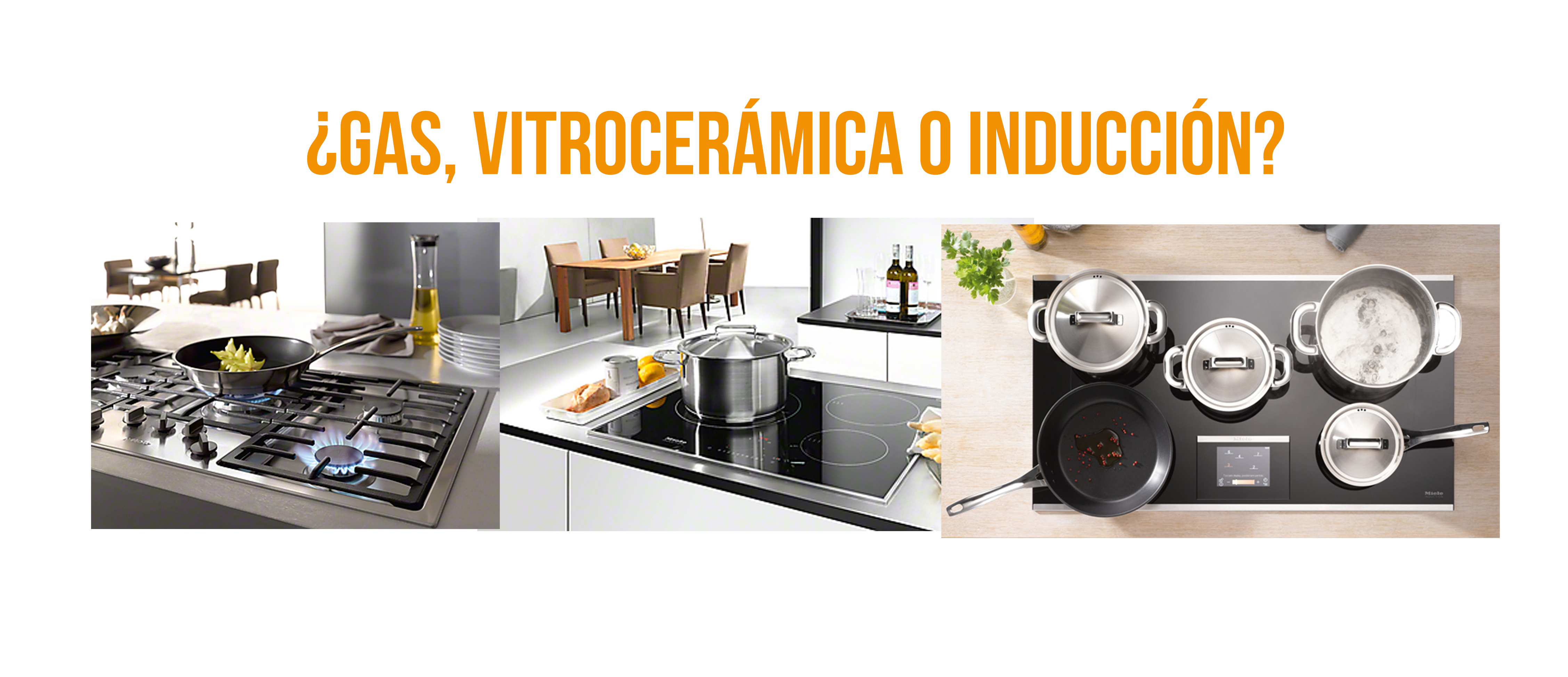 Guía para escoger cocina: gas, vitrocerámica, inducción o microondas. Pros  y contras, criterios saludables.